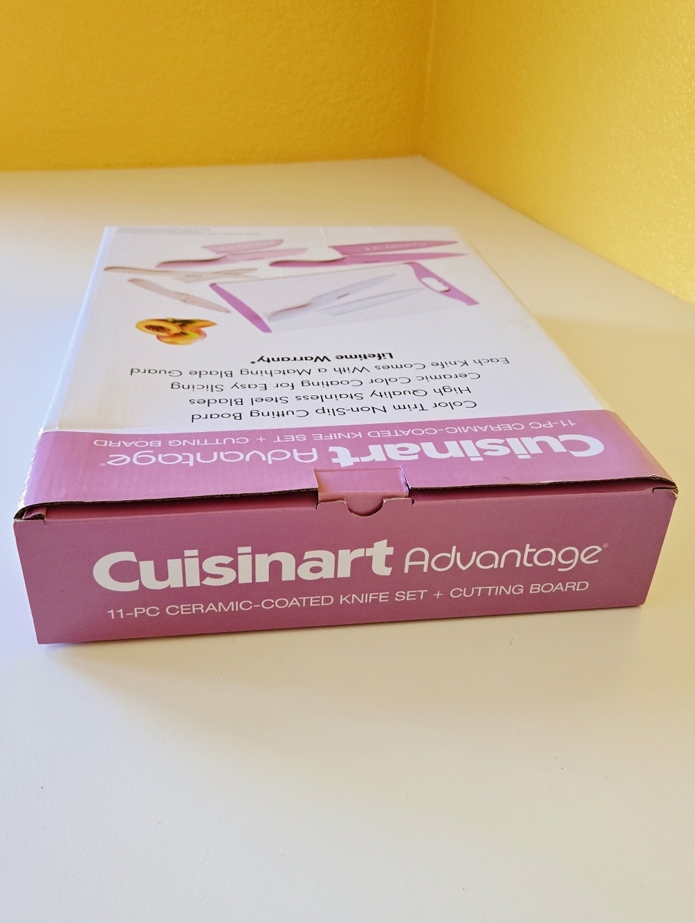 Cuisinart Advantage 11-Piece Ceramic-Coated Pastel Knife Set with Cutting Board - Picture 5 of 6